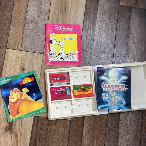 Set of 3 Read Along Books on Tape Disney Lion King 101 Dalmations and Casper - Picture 2 of 8